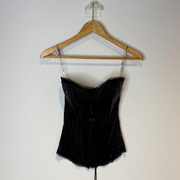 Black Printed Corset - Picture 3 of 5